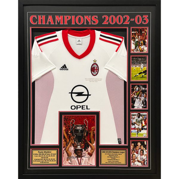 framed Paolo Maldini framed photo and jersey